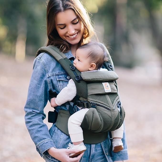 Porte Bébé - BreathBabyBag™ - Vert Olive - Bebechouchou