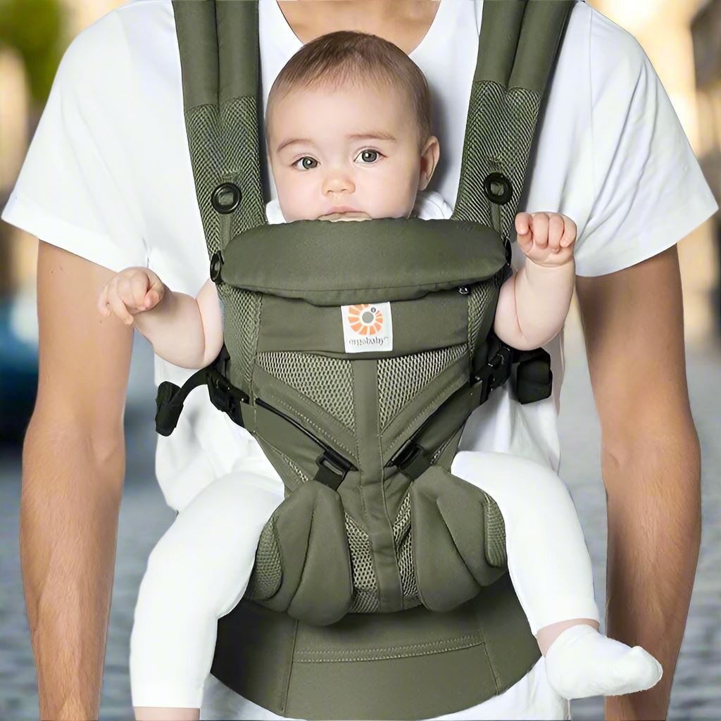 Porte Bébé - BreathBabyBag™ - Vert Olive - Bebechouchou